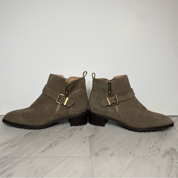 Blondo Susan Gray Tan Suede Bootie 11M - Picture 7 of 14